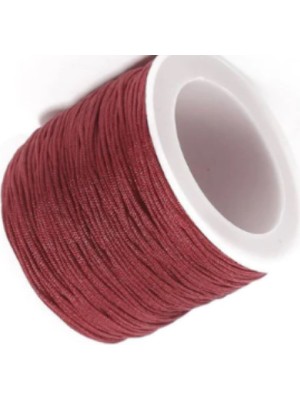 Urfakent Paraşüt Ipi, Bileklik-Kolye Örgü Ipi 1 mm 50 Metre Bordo