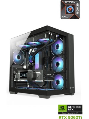 Apphirex Prime 56X Ryzen 7 7800X3D 32GB Ddr5 Ram 1tb M2 SSD RTX5060Tİ 16GB 240MM Sıvı Soğutmalı Beyaz Masaüstü Oyuncu Bilgisayarı