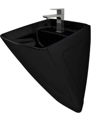 Bocchı Bocchi - Fırenze Asma Monoblok Lavabo Batarya Delikli Parlak Siyah - 1082-005-0126