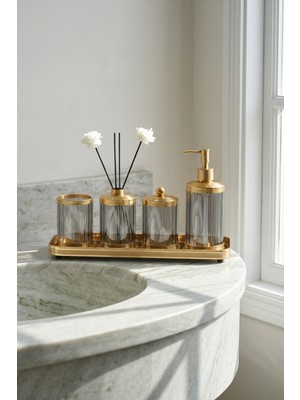 Acar Spiffy Tepsili Sıvı Sabunluk, Çubuklu Oda Kokusu & Pamukluk Seti