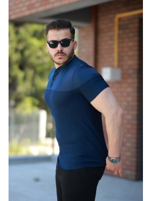 Evyora Erkek Hakim Yakalı Kısa Kollu Pamuklu T-Shirt