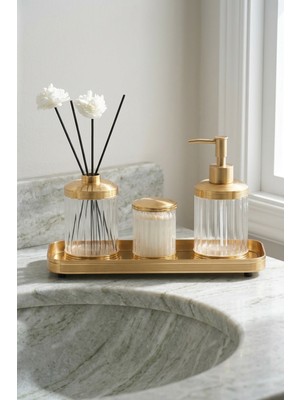 Acar Spiffy Tepsili Sıvı Sabunluk, Çubuklu Oda Kokusu & Mum Seti