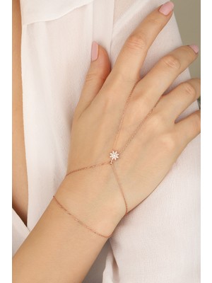 Lia Berto Rose Yıldız Model 925 Ayar Gümüş Şahmeran El Yapımı Zarif Aksesuar