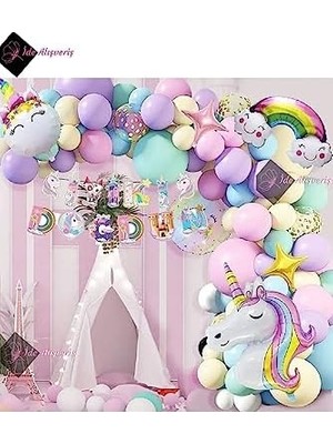 Karakterli Temalı Iyi Ki Doğdun Makaron Balon Doğum Günü Parti Kutlama Seti BMCNM514