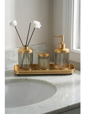 Acar Spiffy Tepsili Sıvı Sabunluk, Çubuklu Oda Kokusu & Mum Seti