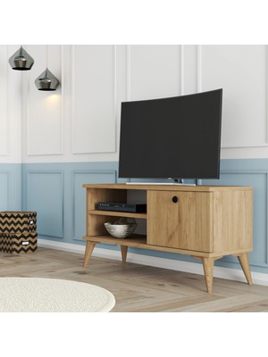 Mezza 1552 Retro Tv Ünitesi 90 Cm Sepet Renk