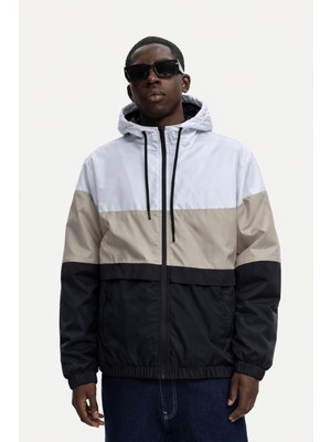 Damga Erkek Günlük Desenli Casual Astarlı Bej Yağmurluk