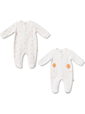 BabyCosy Organic Wear Bebek 2li Tulum %100 Organik Pamuk , Bebek - Yenidoğan- CSY3057
