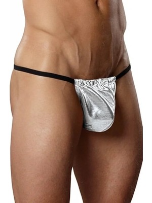 MK Beykoz Fantazi Gümüş Renk Lame Erkek String-Tanga TG274579 - Xs