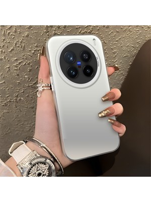 HONTINGA Vivo X200 Pro ile Uyumlu Kılıfı Silikon Kenar Sert Arka Düşüme Önleyici Basitlik Anti Düşme Kamera Korumali Desen Telefon Kılıfı Kadın ve Erkek Için Uygundur K1-0000