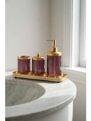 Acar Spiffy Tepsili Sıvı Sabunluk & Pamukluk Banyo Seti