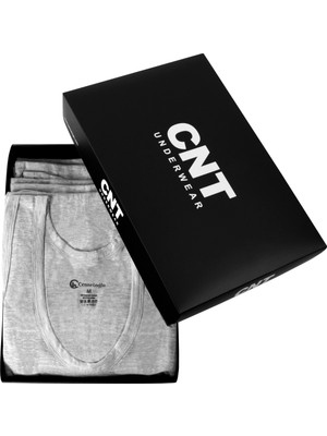 Cnt 6 Adet %100 Pamuk Beyaz Erkek Penye Atlet Ekonomik Paket