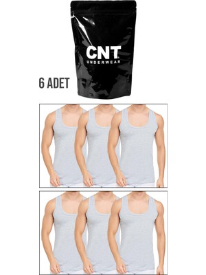 Cnt Cennetoğlu 6 Adet %100 Pamuk Hijyenik Paketinde Beyaz Erkek Penye Atlet Ekonomik Paket