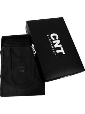 Cnt 6 Adet %100 Pamuk Beyaz Erkek Penye Atlet Ekonomik Paket