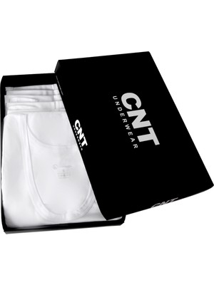Cnt 6 Adet %100 Pamuk Beyaz Erkek Penye Atlet Ekonomik Paket