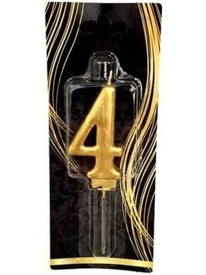 - 4 Yaş Altın Pasta Mumu