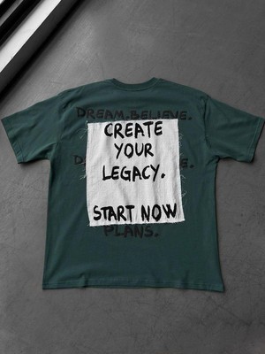 Aphelios "create Your Legacy" Baskılı Streetwear Oversize T-Shirt
