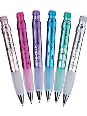 Deep Mekanik Kurşun Kalem 0.7 mm Metalik Yeşil Gezegen Deseni