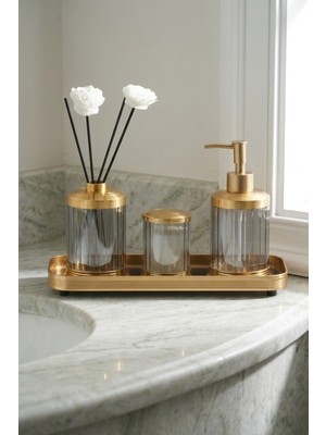 Acar Spiffy Tepsili Sıvı Sabunluk, Çubuklu Oda Kokusu & Mum Seti