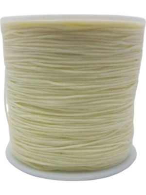 Urfakent Paraşüt Ipi, Bileklik-Kolye Örgü Ipi 1 mm 50 Metre Krem