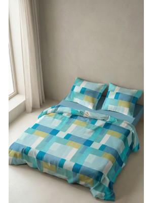 Cotton Collection Çift Kişilik Nevresim Takımı Prizma