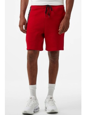 Nike Sportswear Tech Fleece Shorts Günlük Pamuklu Spor Şort Kırmızı