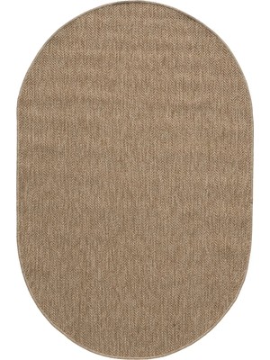 Seyran Halı India Hasır Görünümlü Oval Halı 670 Bej
