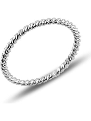 Söğütlü Silver 925 Ayar Gümüş Rodyumlu İnce Yüzük Zarif Yapı ile Şıklık Sunar