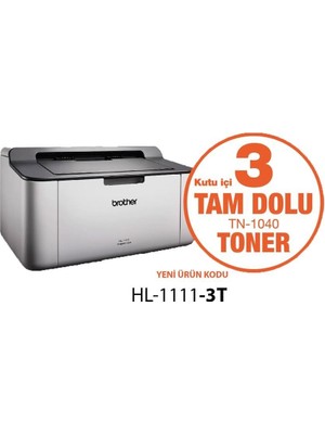 Urfakent Brother HL-1111-3T Mono Lazer Yazıcı (3 Tam Dolu Toner)