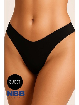 Nbb Siyah 3lü Lazer V Shape Brazillian Külot