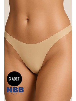 NBB Ten Rengi 3lü Lazer Kesim İz Yapmaz Tanga