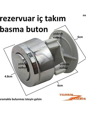 2 Adet Rezervuar Iç Takım Düğmesi Basmalı Buton Standart Ürün Klozet Iç Takım Buton