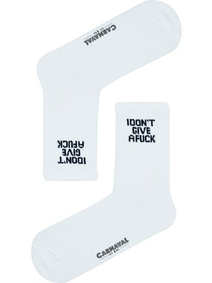 Carnaval Socks I Dont Gıve A F.ck Desenli Renkli Spor Çorap