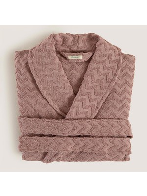 Chakra Zigzag %100 Pamuk Unısex Bornoz Murdum