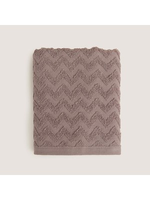 Chakra Zigzag %100 Pamuk Yüz Havlusu 50X80 cm Lila