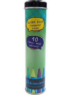 Slıder Edge Metal Tüp 10'lu Set Canlı+Pastel Renkler