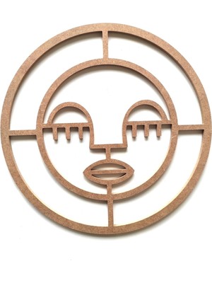 Dekolobi Kadın Bohem Figür Kasnak 30 cm Ham MDF Malzeme Özellikleri İle Boyanabilir