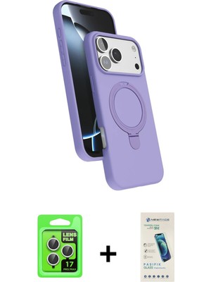 BUTİMAR'S iPhone 17 Pro Iz Işık Koleksiyonu - Şeffaf Pasifik Cam Ekran Koruyucu + Gümüş Raze Metal Kamera Lens