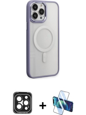 BUTİMAR'S iPhone 15 Pro Max Yankı Işık Özel Seri - Siyah 3D Antistatik Seramik Nano Ekran Koruyucu + Siyah Pvd Metal Kamera Lens