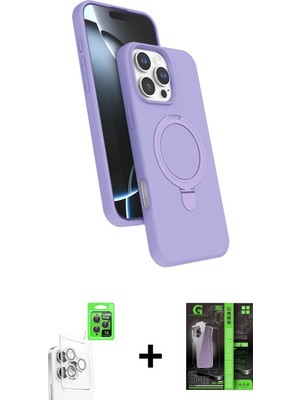 BUTİMAR'S iPhone 16 Pro Iz Işık Koleksiyonu - Şeffaf 360 Full Body Arka Koruyucu + Beyaz Raze Metal Kamera Lens