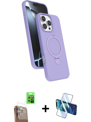 BUTİMAR'S iPhone 16 Pro Max Iz Işık Koleksiyonu - Siyah 3D Antistatik Seramik Nano Ekran Koruyucu + Çöl Titanyum Raze Metal Kamera Lens