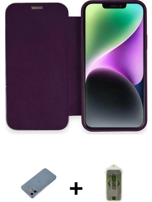 BUTİMAR'S iPhone 12 Siluet Minimal Serisi - Siyah Joko Magic 5d Hayalet Cam + Sierra Blue Shine Kamera Lens Koruma Cam