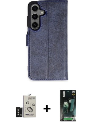 BUTİMAR'S Galaxy S24 Siluet Işık Serisi - Siyah 360 Mat Full Body Arka Koruyucu + Titanyum Gri Bilvis Titan Kamera Lens