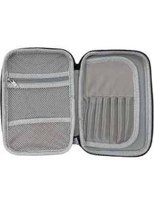 Temalı Lisanslı Kabartmalı Mat Okul Kalem Kutusu Çift Bölmeli Çocuk Kalem Çantası (Siyah1)