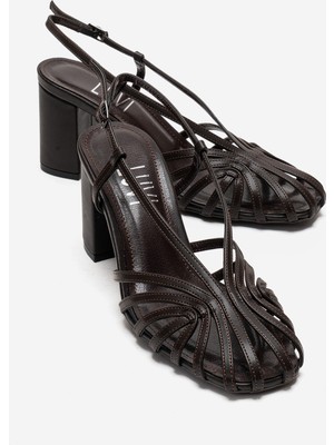 Luvi Wılda Kahverengi Kadın Kalın Topuklu Ayakkabı