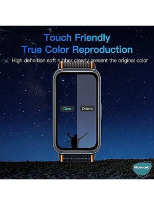 Honor Band 10 Tam Kaplayan Cam Ekran Koruyucu Siyah