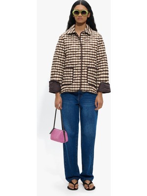 Parfois Kadın Kareli Yaka ve Manşetli Kapitone Ceket