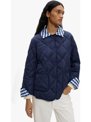 Parfois Kadın Kareli Yaka ve Manşetli Kapitone Ceket