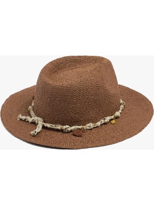 Parfois Kadın Kordonlu ve Süslemeli Hasır Efektli Şapka