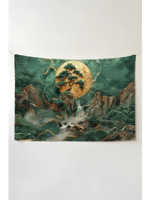 Charmbi Yeşim Vadisi Duvar Örtüsü – Büyük Boy Tapestry Duvar Halısı, Oyun Anime Film Oda Dekor